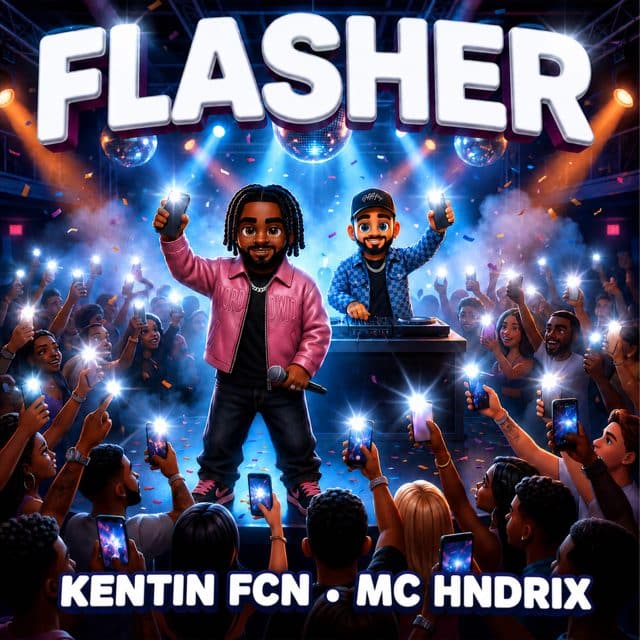 Pochette du single Flasher de Kentin FcN et MC HNDRIX